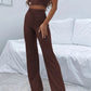 Round Neck Short Sleeve Top and Pants Set