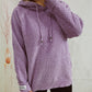 Drawstring Long Sleeve  Hooded Sweater