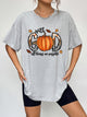 Round Neck Short Sleeve Graphic T-Shirt Cloudy Blue