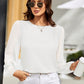 Round Neck Balloon Sleeve Blouse