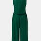 Round Neck Top and Wide Leg Pants Set