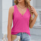 Eyelet V-Neck Wide Strap Tank