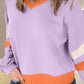 Color Block Long Sleeve Sweatshirt