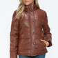 YMI Pocketed Zip Up Turtleneck Puffer Jacket