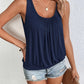 Full Size Ruched Scoop Neck Tank