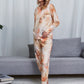 Tie-Dye Round Neck Top and Pants Lounge Set