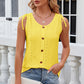 Eyelet Round Neck Wide Strap Tank