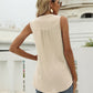 Swiss Dot Notched Neck Tank