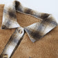 Plaid Contrast Dropped Shoulder Coat