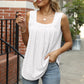 Eyelet Square Neck Tank