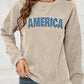 AMERICA Graphic Dropped Shoulder Sweatshirt