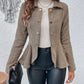 Ruffle Hem Collared Blazer