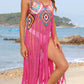 Fringe Spaghetti Strap Cover-Up