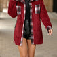 Plaid Contrast Dropped Shoulder Coat