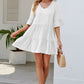 Tied Flounce Sleeve Mini Dress