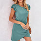 Flutter Sleeve Tulip Hem Dress