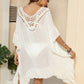 Cutout Ruffled Half Sleeve Cover-Up