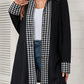 Houndstooth Button Up Long Sleeve Cardigan