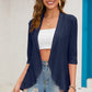 Eyelet Open Front Cardigan