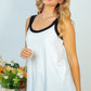 White Birch Beautiful Day Full Size Contrast Trim Sleeveless Top