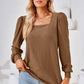 Square Neck Puff Sleeve Blouse