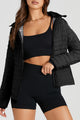 Turtleneck Zip Up Long Sleeve Jacket Black