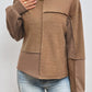 Exposed Seam Round Neck Long Sleeve Sweatshirt