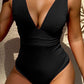 Plunge Wide Strap One-Piece Swimwear