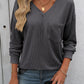 Mandy V-Neck Long Sleeve T-Shirt