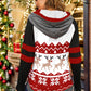 Double Take Full Size Christmas Drawstring Long Sleeve Hoodie