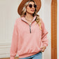 Half-Zip Dropped Shoulder Sweatshirt