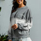 Tie-Dye Drop Shoulder Round Neck Sweatshirt