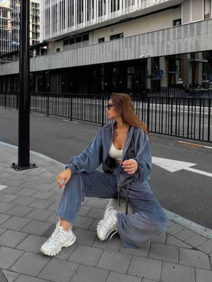 Hooded Jacket and Pants Set