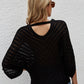 Openwork Batwing Sleeve Cover-Up