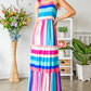 Striped Sleeveless Maxi Dress