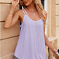 Eyelet Scoop Neck Spaghetti Strap Cami