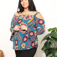 Sew In Love Full Size Floral Cold Shoulder Blouse