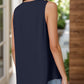 Full Size Ruched V-Neck Tank