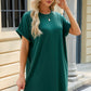 Round Neck Rolled Short Sleeve Tee Dress