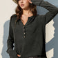 Double Take Full Size Notched Thumbhole Long Sleeve T-Shirt