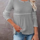 Cutout Round Neck Long Sleeve T-Shirt