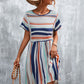 Striped Round Neck Dress