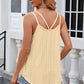 Eyelet Scoop Neck Spaghetti Strap Cami