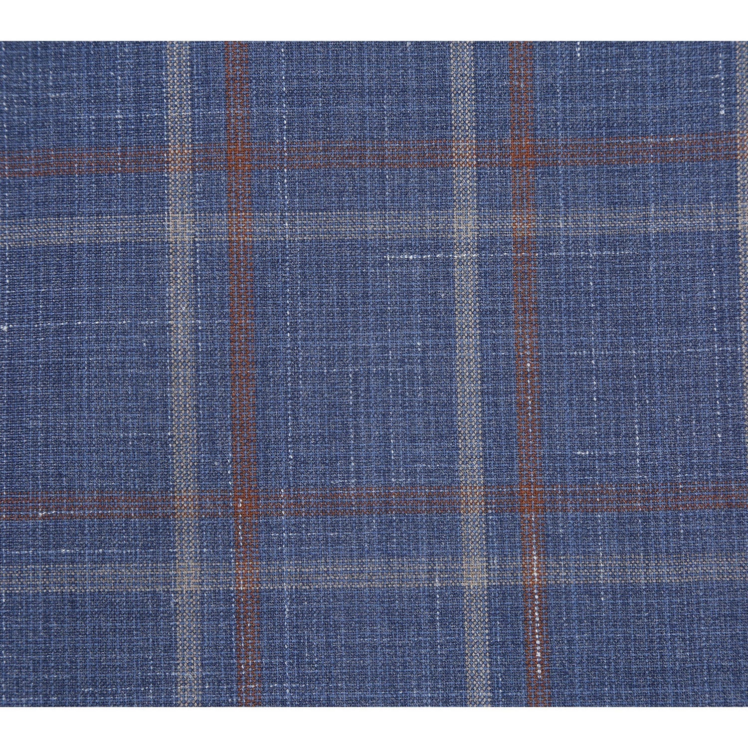 EL72-62-400 Light Steel Blue with Orange Check Wool Suit