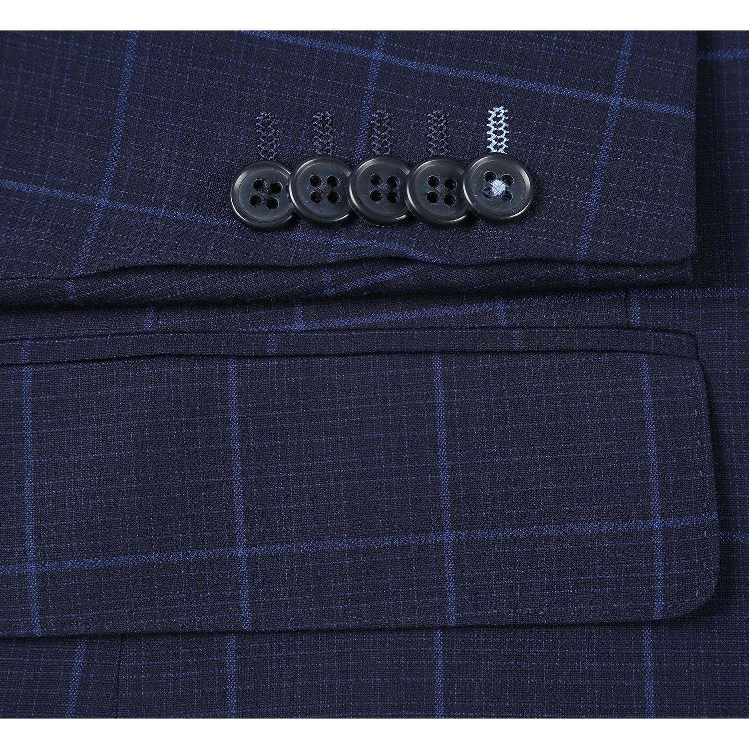12-55-410EL Midnight Blue Check Suit