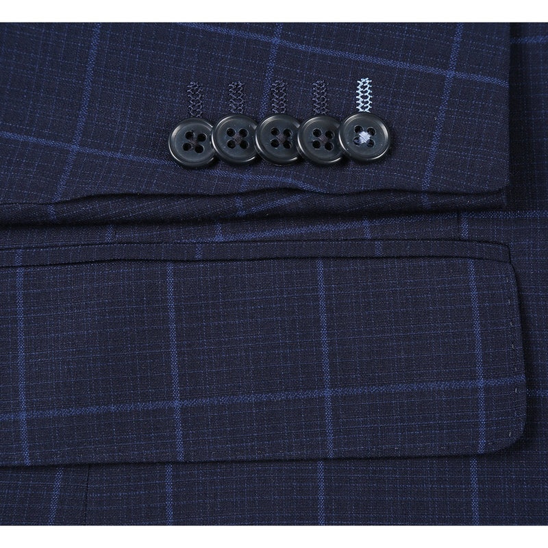 12-55-410EL Midnight Blue Check Suit
