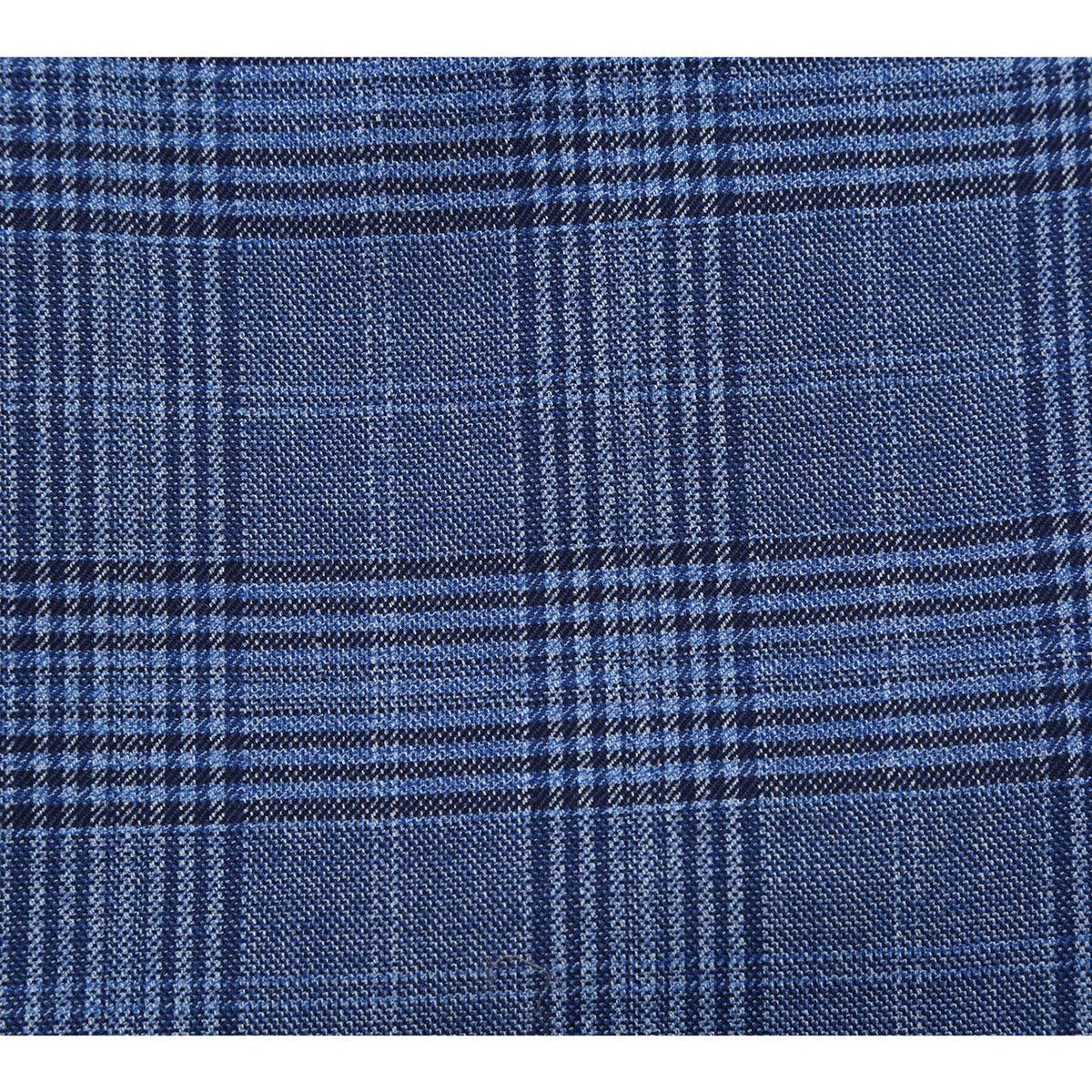 EL72-60-400 Pale Denim Glen Check Wool Suit