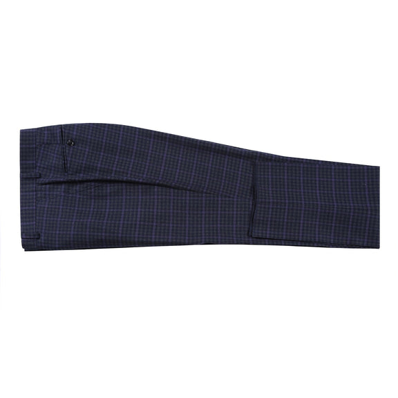 562-6 Men's Slim Fit Wool Stretch Checked Suits