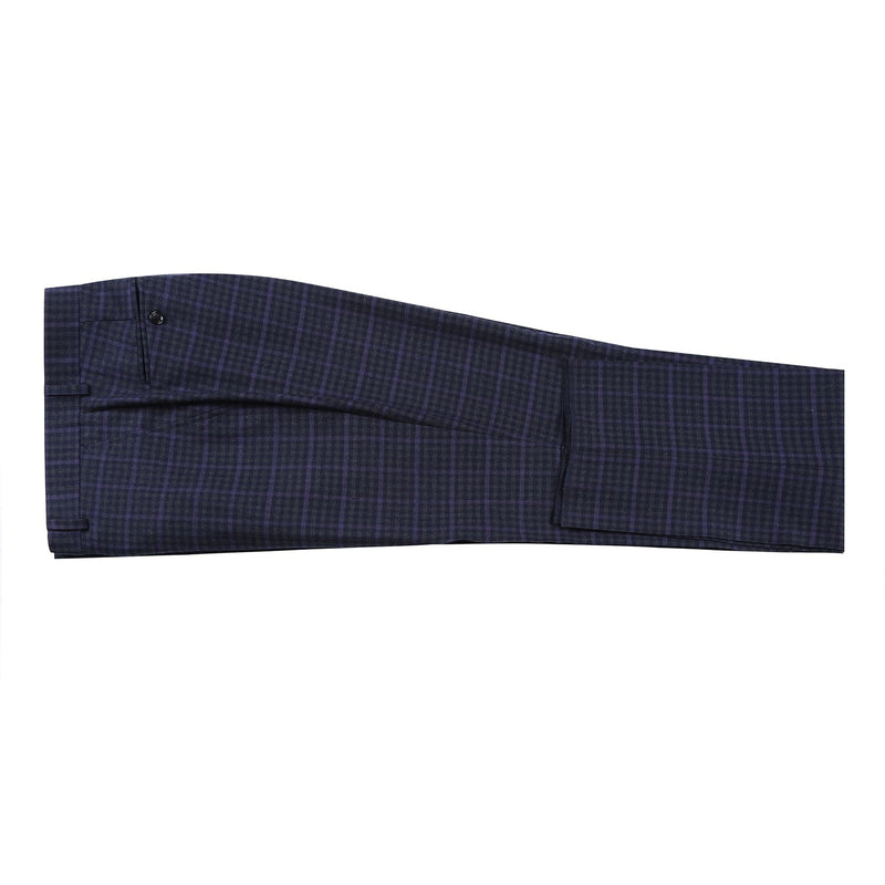 562-6 Men's Slim Fit Wool Stretch Checked Suits