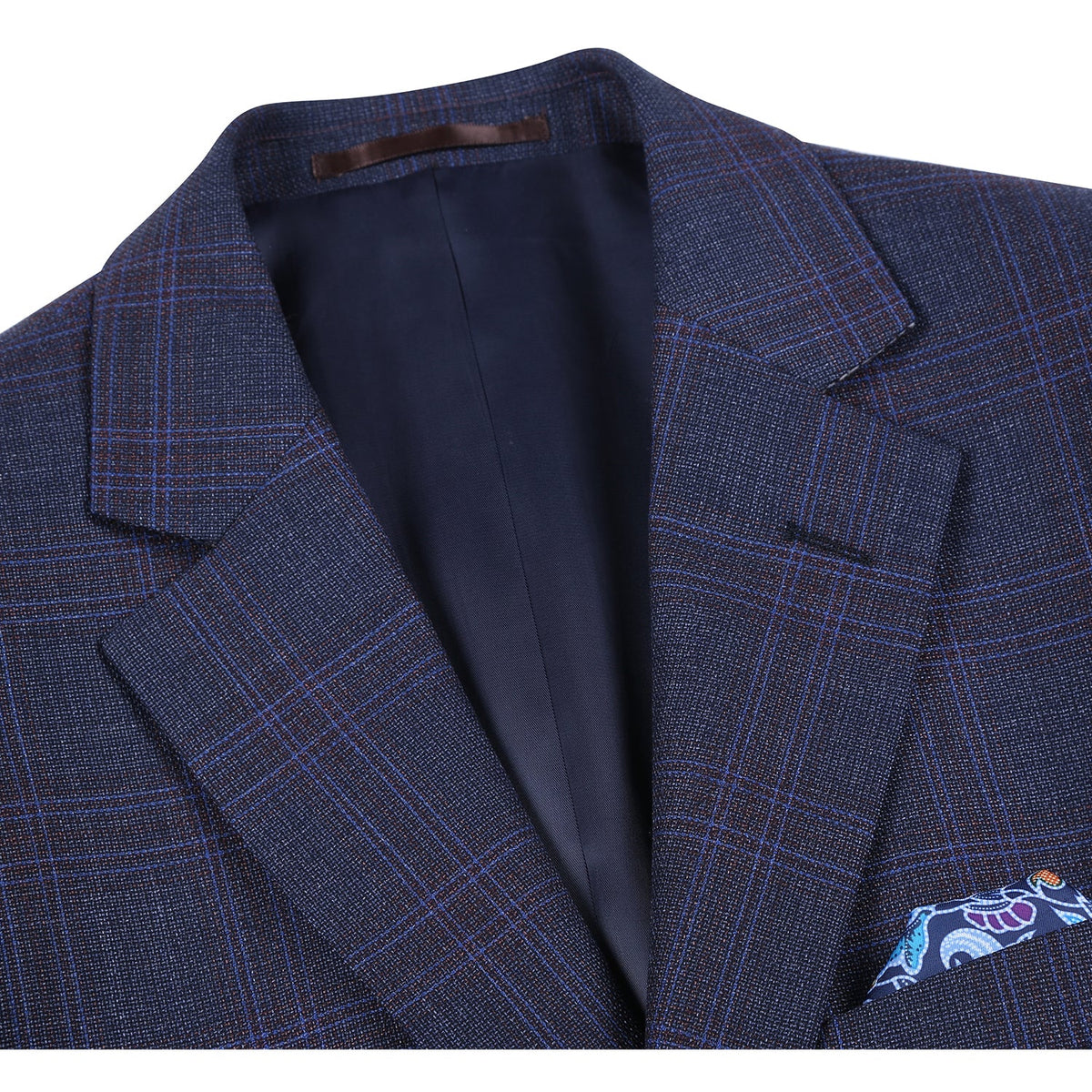 567-3 Men's New Slim Fit Wool Blazer BROWN L44 New Slim Fit